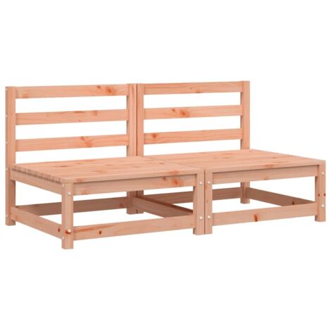 vidaXL Divani Giardino Senza Braccioli 2pz 70x70x67cm Massello Douglas