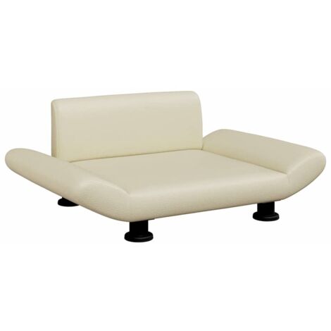 vidaXL Lettino per Cani Crema 70x45x28 cm in Similpelle