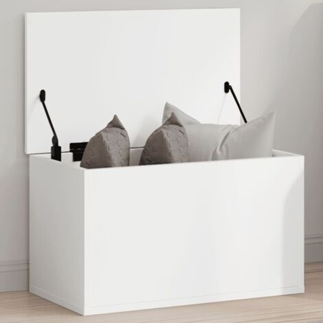 vidaXL Contenitore Portaoggetti Bianco 60x35x35 cm in Truciolato
