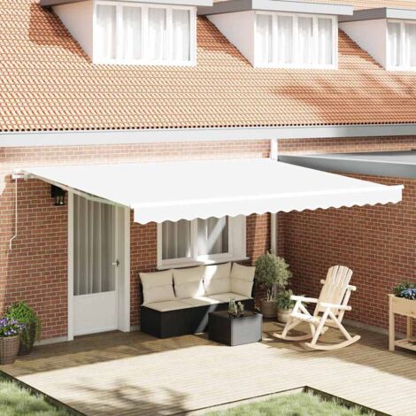 vidaXL Telo di ricambio per tenda da sole Bianco 450 × 300 cm Tela