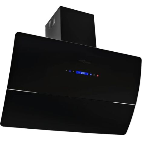 vidaXL Cappa Aspirante a Muro Acciaio Inox 756 m³/h 90 cm Nera