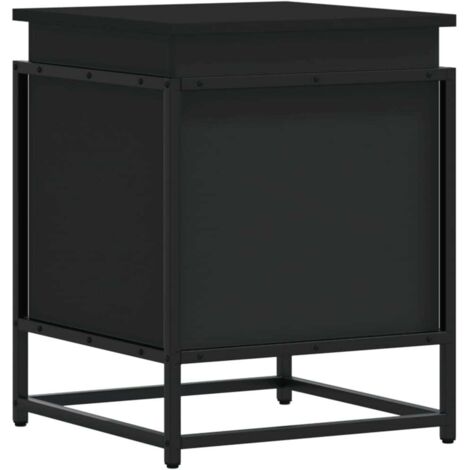 vidaXL Contenitore con Coperchio Nero 40x40x51,5 cm in Truciolato