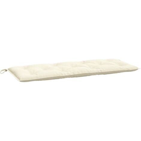 vidaXL Cuscino per Panca da Giardino Crema 120x50x7 cm Tessuto Oxford