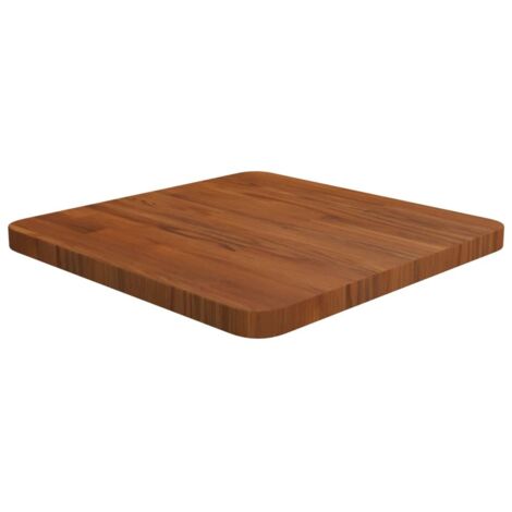 vidaXL Piano Tavolo Quadrato Marrone Scuro 40x40x2,5cm Rovere Trattato