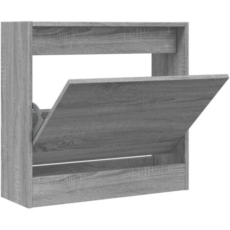 vidaXL Scarpiera Grigio Sonoma 60x21x57 cm in Legno Multistrato