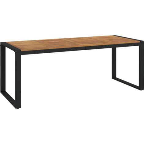 Tavolo Giardino con Gambe a U 200x90x75cm Legno Massello Acacia vidaXL