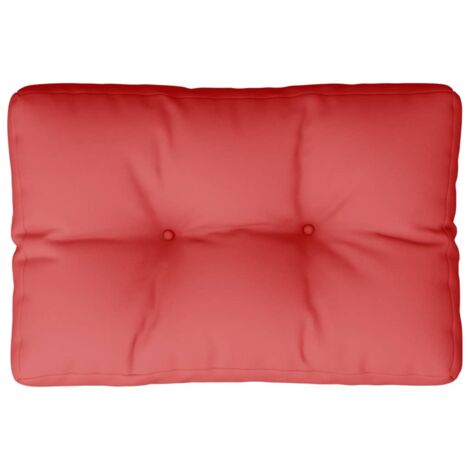 Cuscino per Pallet Rosso 50x40x12 cm in Tessuto vidaXL