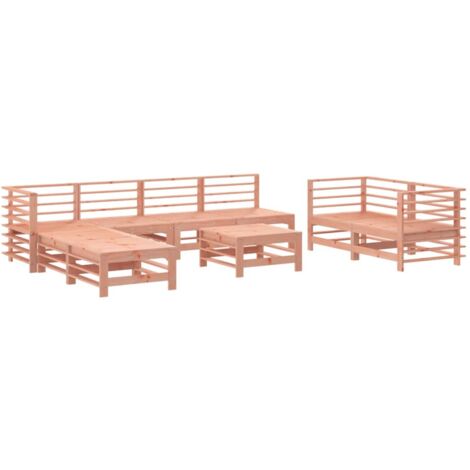 Set Salotto da Giardino 9 pz in Legno Massello di Douglas vidaXL (1/5)