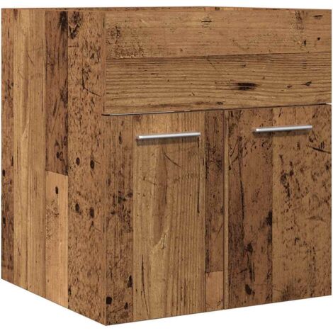 vidaXL Mobile da Bagno Legno Antico 41x38,5x46 cm in Truciolato