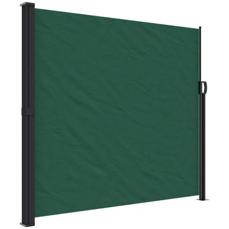 Tenda da Sole Laterale Retrattile Verde Scuro 180x500 cm vidaXL