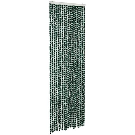 vidaXL Tenda Antimosche Verde e Bianca 56x200 cm in Ciniglia