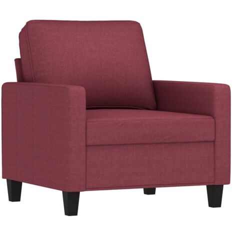 Poltrona Rosso Vino 60 cm in Tessuto vidaXL 383240