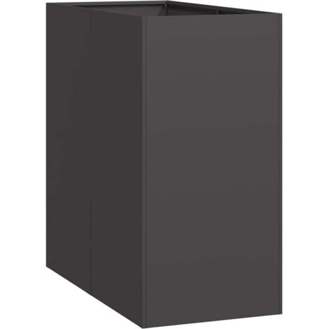 vidaXL Fioriera Nera 40x80x80 cm in Acciaio