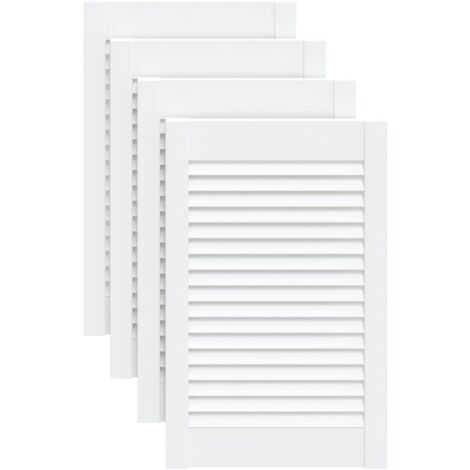 vidaXL Ante a Lamelle 4 pz Bianche 61,5x39,4 cm in Legno di Pino