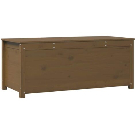 vidaXL Contenitore Portaoggetti Ambra 110x50x45,5cm Massello di Pino