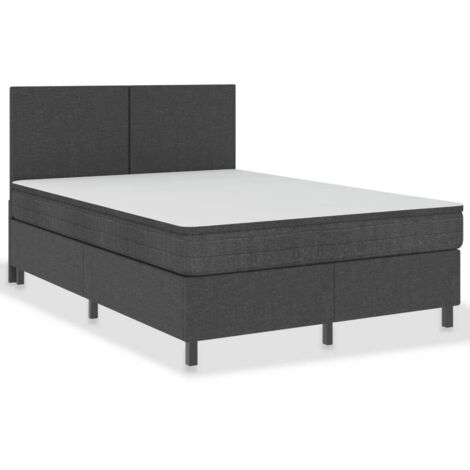 vidaXL Letto a Molle Grigio in Tessuto 140x200 cm
