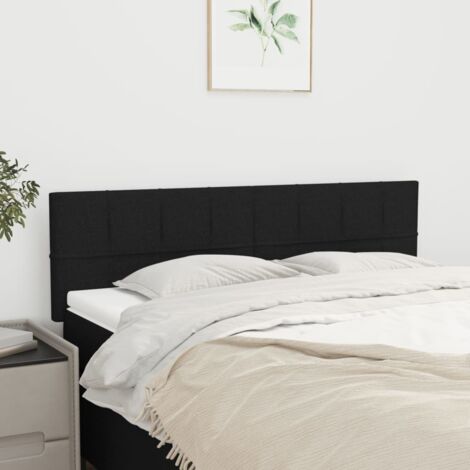 vidaXL Testiere 2 pz Nere72x5x78/88 cm in Tessuto