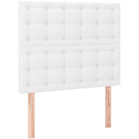 vidaXL Testiera Bianca 80x5x118/128 cm in Similpelle