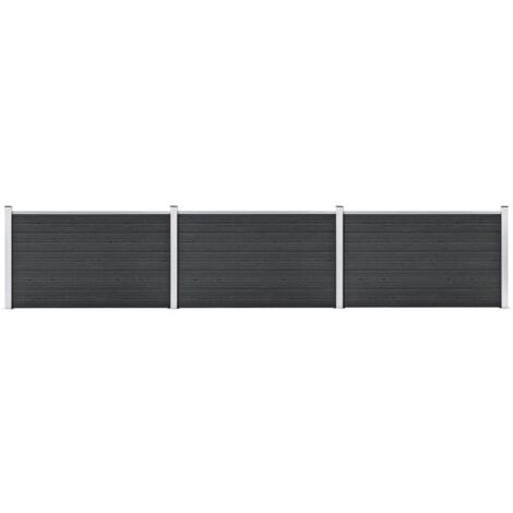 vidaXL Recinzione da Giardino in WPC 526x106 cm Grigia