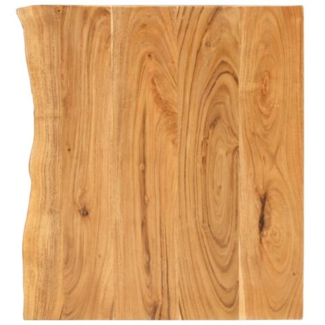 vidaXL Piano per Lavabo Bagno in Massello di Acacia 58x52x3,8 cm
