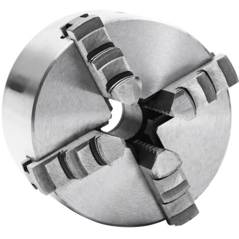 vidaXL Mandrino per Tornio a 4 Griffe Autocentrante 100 mm in Acciaio