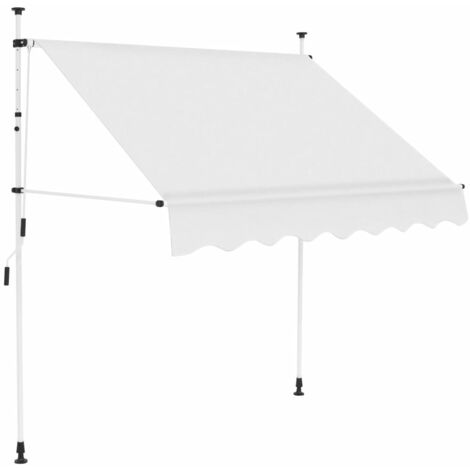 vidaXL Tenda da Sole Retrattile Manuale 200 cm Crema