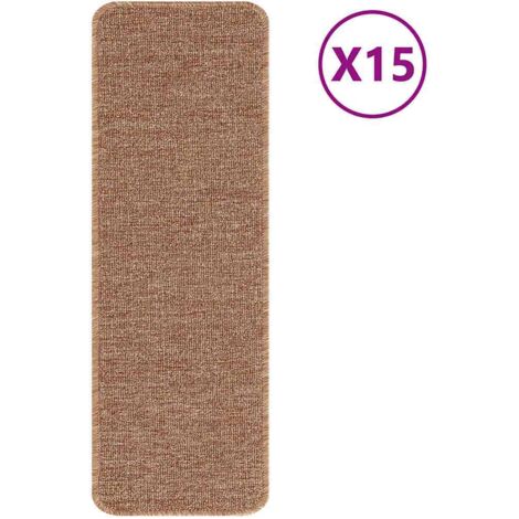 vidaXL Tappetini Antiscivolo per Scale 15 pcs Giallo 60 x 25 cm PP