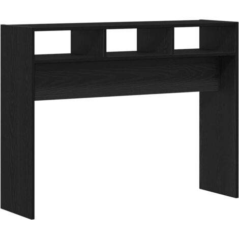 vidaXL Tavolo consolle Rovere nero 105 x 30 x 80 cm Legno multistrato