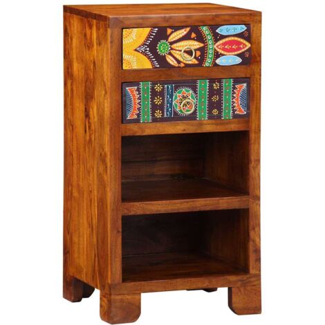 vidaXL Porta telefono Marrone 40 x 35 x 75 cm Legno massello di acacia (1/5)