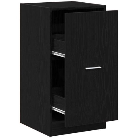 vidaXL Armadio da Apoteca Rovere nero 40 x 41 x 77.5 cm