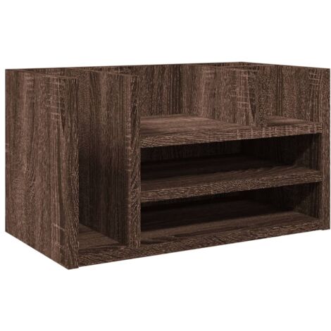 vidaXL Organizer Scrivania Rovere Marrone 44,5x24x25 Legno Multistrato
