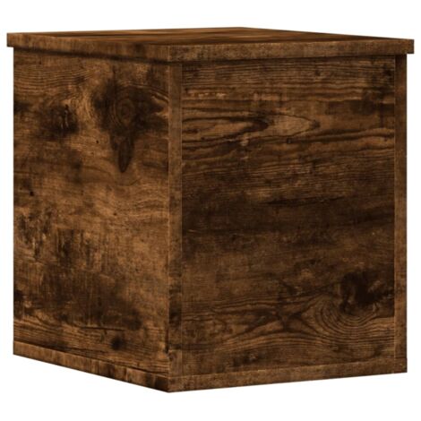 vidaXL Contenitore Portaoggetti Rovere Fumo 30x35x35 cm in Truciolato