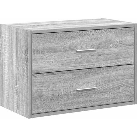 vidaXL Armadio con 2 Cassetti Grigio Sonoma 60x31x40 cm in Truciolato