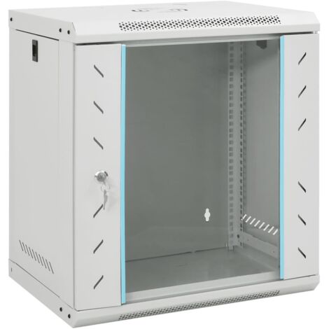 Armadietto di Rete a Parete 12U da 19 IP20 53x40x60 cm vidaXL