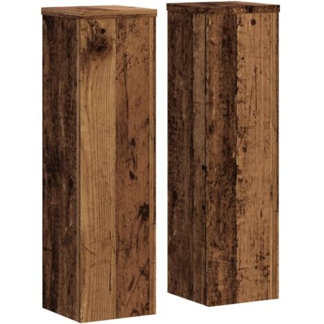 vidaXL Supporti per Piante 2 pz Legno 17x17x60 cm Legno Multistrato