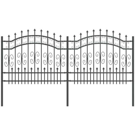 vidaXL Recinzione per Giardino Grigio 140 cm