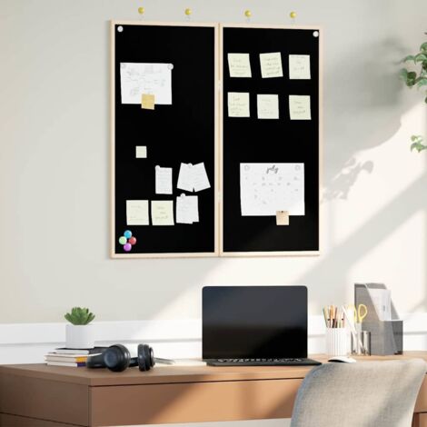 vidaXL Chalkboard: Lavagna a gessetto Nero 80 x 1.4 x 80 cm
