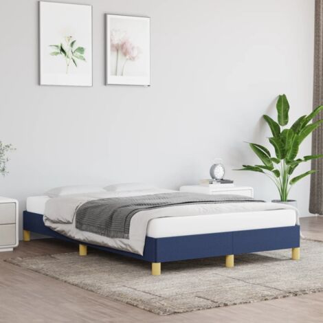 vidaXL Giroletto senza Materasso Blu 120x190 cm in Tessuto (1/4)