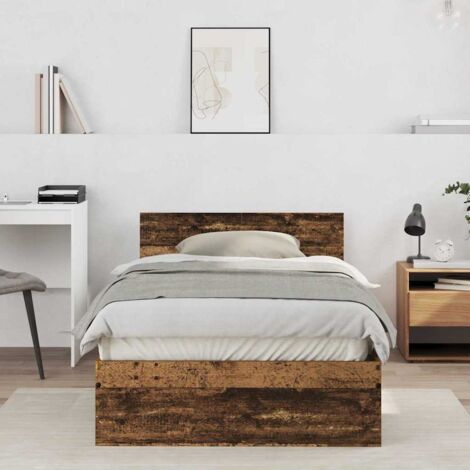 vidaXL Telaio del Letto Legno vecchio 100 x 200 cm Legno multistrato