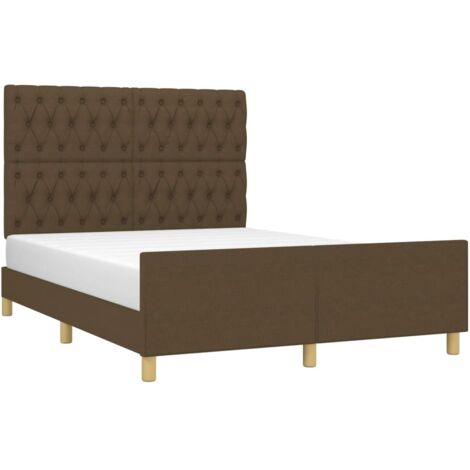 Giroletto senza Materasso Marrone Scuro 140x190 cm Tessuto vidaXL (1/5)