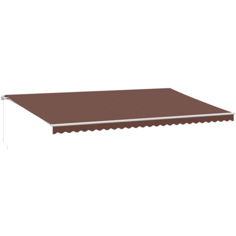 Tenda da Sole Retrattile Manuale Marrone 600x350 cm vidaXL