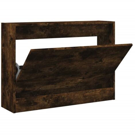 vidaXL Scarpiera Rovere Fumo 80x21x57 cm in Legno Multistrato