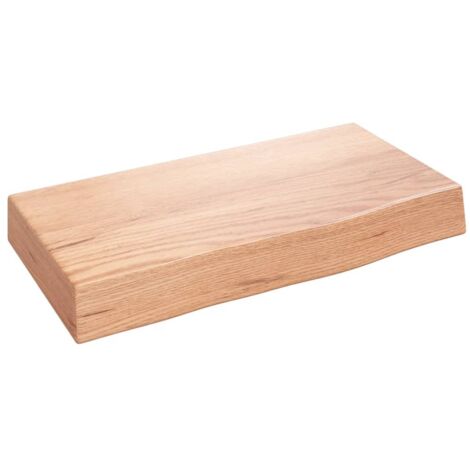 vidaXL Ripiano Muro Marrone Chiaro 40x20x6 cm Massello Rovere Trattato