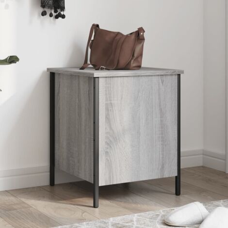 vidaXL Panca Portaoggetti Grigio Sonoma 40x42,5x50cm Legno Multistrato