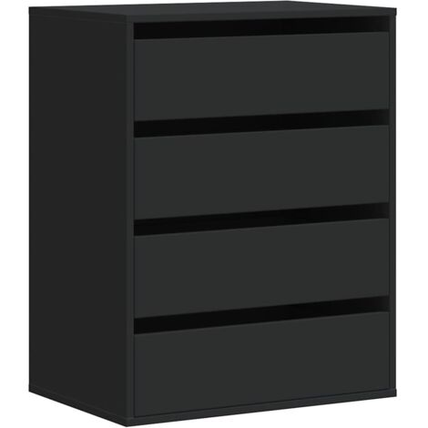 vidaXL Cassettiera Angolare Nera 60x41x76 cm in Legno Multistrato