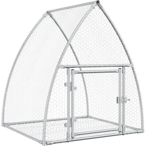 vidaXL Conigliera Argento 100x105x120 cm in Acciaio Zincato