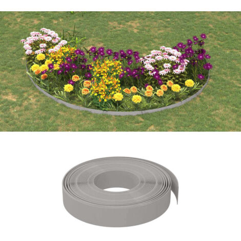 vidaXL Bordatura da Giardino Grigia 10 m 10 cm in Polietilene
