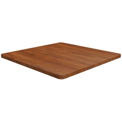 vidaXL Piano Tavolo Quadrato Marrone Scuro 70x70x2,5cm Rovere Trattato