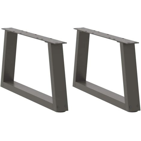 vidaXL Gambe per Tavolino da Caffè a Forma di V 2 pz Antracite 70x(30-31,3) cm Acciaio
