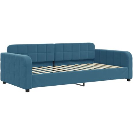 vidaXL Letto da Giorno Blu 90x200 cm in Velluto